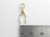 Wishbone small WIsh Bone 9ct gold charm .375 Lucky charms detail