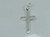 Cross plain sterling silver charm - pendant .925 x 1 Holy Crosses additional view