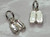 Ballet Shoes TINY sterling silver charm .925 Ballerina charms size example