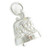 Ringing bell sterling silver charm .925x1 Give it a shake hear the tinkle