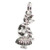 Pixie sitting on a mushroom sterling silver charm .925 charms
