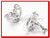 Dolphin in hoop ring moving sterling silver charm .925 dolphins charms alternate view