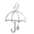Umbrella sterling silver charm .925 x 1 Umbrellas Rain Weather charms
