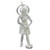 Lady golfer sterling silver charm .925 Female Golfers charms
