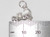 Kitten playing with a ball sterling silver charm .925 Kittens playful additional view