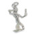 Mermaid sterling silver charm brushing hair .925 x 1 mermaids charms
