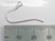 1 pair Earring Wires Sterling Silver .925 Fish Hook Findings fittings detail