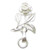 Flower pretty sterling silver charm .925 x 1 Flowers charms