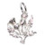 Thistle flower sterling silver charm .925 x 1 Scottish thistles charms