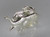 Elephant sterling silver charm .925 Elephants charms side view