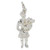 Man With Bagpipes sterling silver charm .925 x1 Scottish Scotland charms
