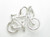 Bicycle sterling silver charm .925 x 1 Bike Racer Racing Bikes Charms