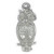 Owl sterling silver charm .925 Owls Birds Charms