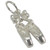 Ballet shoes Sterling silver charm .925 x 1 Ballerina shoe Charms -38