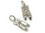 Ballet shoes Sterling silver charm .925 x 1 Ballerina shoe Charms -38 additional view