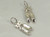 Ballet shoes Sterling silver charm .925 x 1 Ballerina shoe Charms -38 image 6