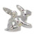 Rabbit sterling silver charm .925 x 1 bunny rabbits charms C