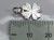Four leaf clover Lucky sterling silver charm .925 x 1 4 leafed charms