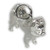 Chow Chow dog sterling silver charm .925 Chows dogs charms