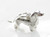 Dachshund dog sterling silver charm .925 Sausage dogs charms A1 side view