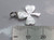 Shamrock - Clover Leaf sterling silver charm .925 Lucky charms size example