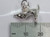 Cat chasing a mouse sterling silver charm .925 cats and mice charms size example