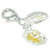 Oyster Shell Opening stlng silver charm with pearl .925 x1 Shells charms