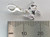Rabbit sterling silver charm with clip link .925 Rabbits Bunny Charms size example