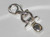 Babies Dummy with clip sterling silver charm .925 Baby Dummys charms additional view