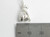Sitting Monkey sterling silver charm .925 Apes Monkeys charms side view