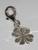 4 Leaf clover on lobster clip sterling silver charm .925 Lucky charms additional view