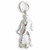 Footballer sterling silver charm .925 Football Soccer Player