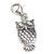 Owl with clip fitting sterling silver charm .925 x 1 Owls charms