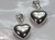 Love Heart Hollow Sterling silver charm with Links Clasp .925 x 1 charms image 6