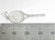 Tennis racket racquet sterling silver charm .925 Sports charms side view