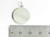 Plain Disc apx 20mm sterling silver charm pendant .925 x 1 Engravable detail