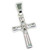 Cross sterlng silver pendant with floral centre .925 crosses pendants