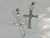 Cross sterlng silver pendant with floral centre .925 crosses pendants alternate view