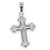 Cross sterling silver pendant with fancy tips .925 crosses pendants
