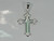 Cross sterling silver pendant with fancy tips .925 crosses pendants alternate view
