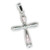 Cross sterling silver pendant Petal shaped .925 Christ Crosses Holy A1