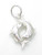 Pisces Fish Zodiac sterling silver charm .925 x 1 Zodiacs charms additional view