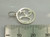 50 Sterling silver charm .925 x 1 - 50th Birthday Anniversary Charms size example