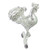Cockerel Rooster sterling silver charm .925 x 1 Chicken Cockerels charms