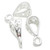Sterling silver plain pendant bail .925 Fancy Bails Converters A1