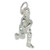 Rugby player sterling silver charm .925 x 1 Sport Sports charms