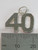 40th birthday sterling silver charm .925 forty birthday anniversary size example