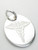 Oval medical alert disc sterling silver large charm pendant .925 x 1 additional view