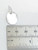 Oval plain disc sterling silver charm pendant .925 x 1 Discs charms detail