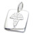 Medical disc sterling silver charm pendant .925 x 1 medic discs alert